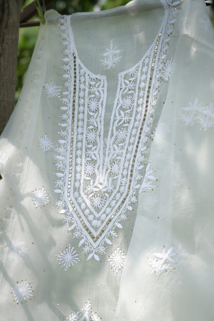 Ivory Raag Chikankari Kurta Set