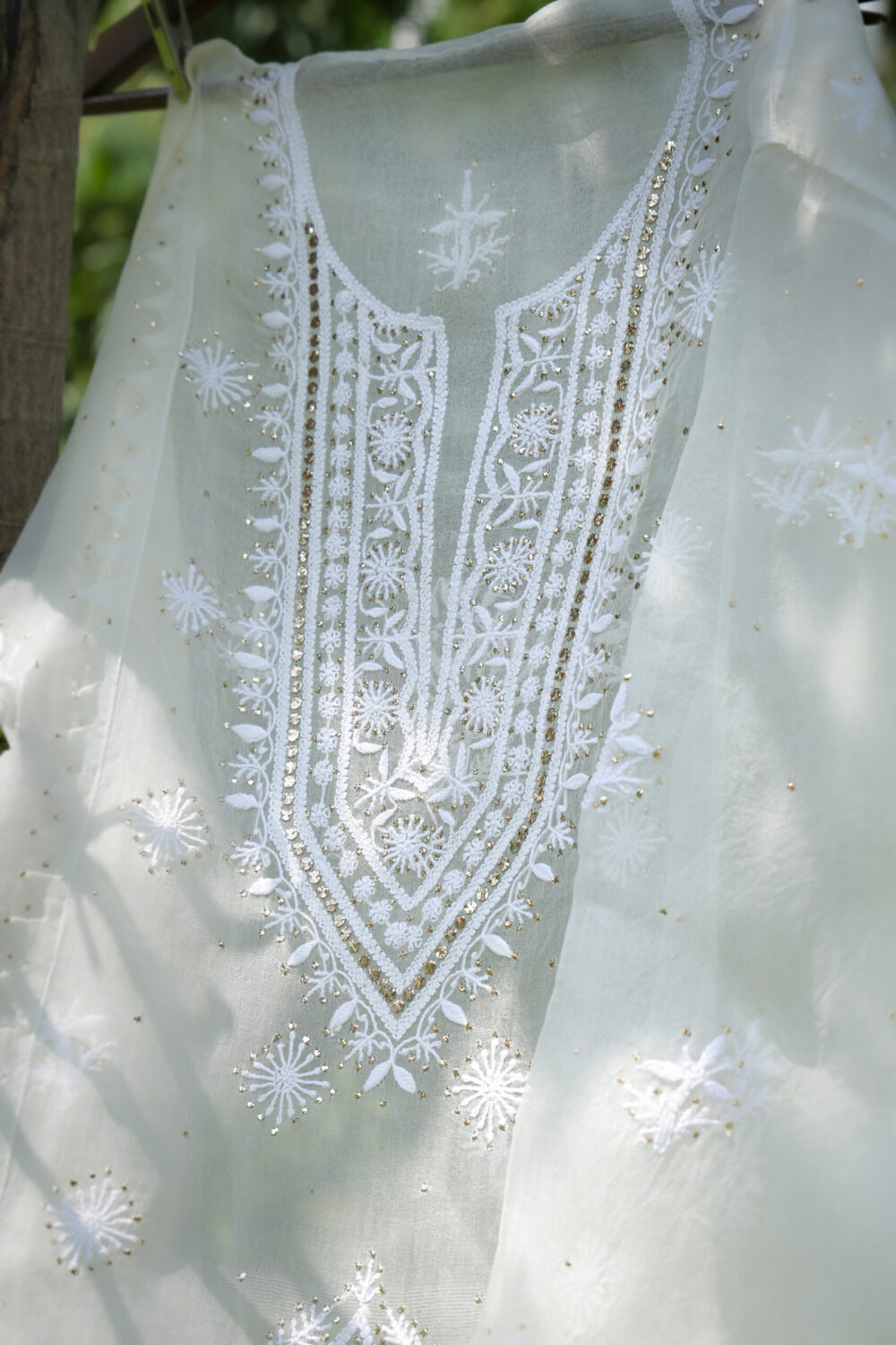 Ivory Raag Chikankari Kurta Set