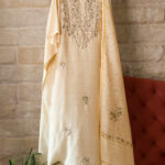 Noor-e-Zard Golden handcrafted chikankari kurta & dupatta set
