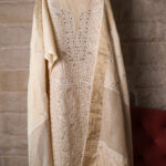 Sunehri Saaz Golden Embroided Chikankari Kurta