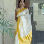 Yellow & white Saree