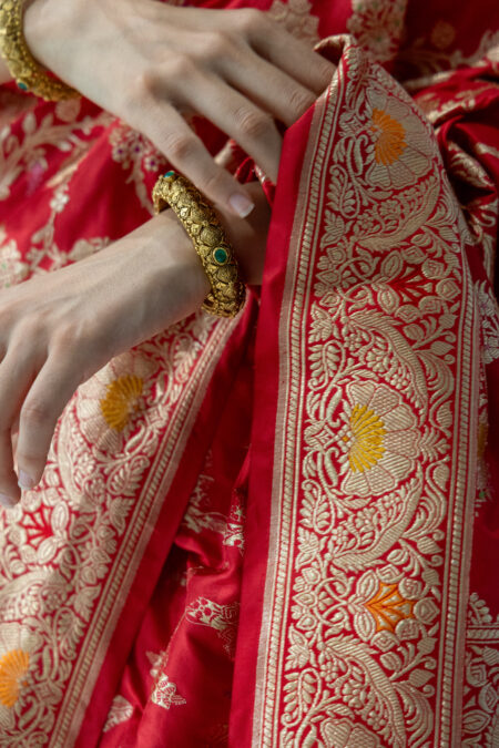 Lal Ishq – Red Pure Katan Silk Banarasi Saree