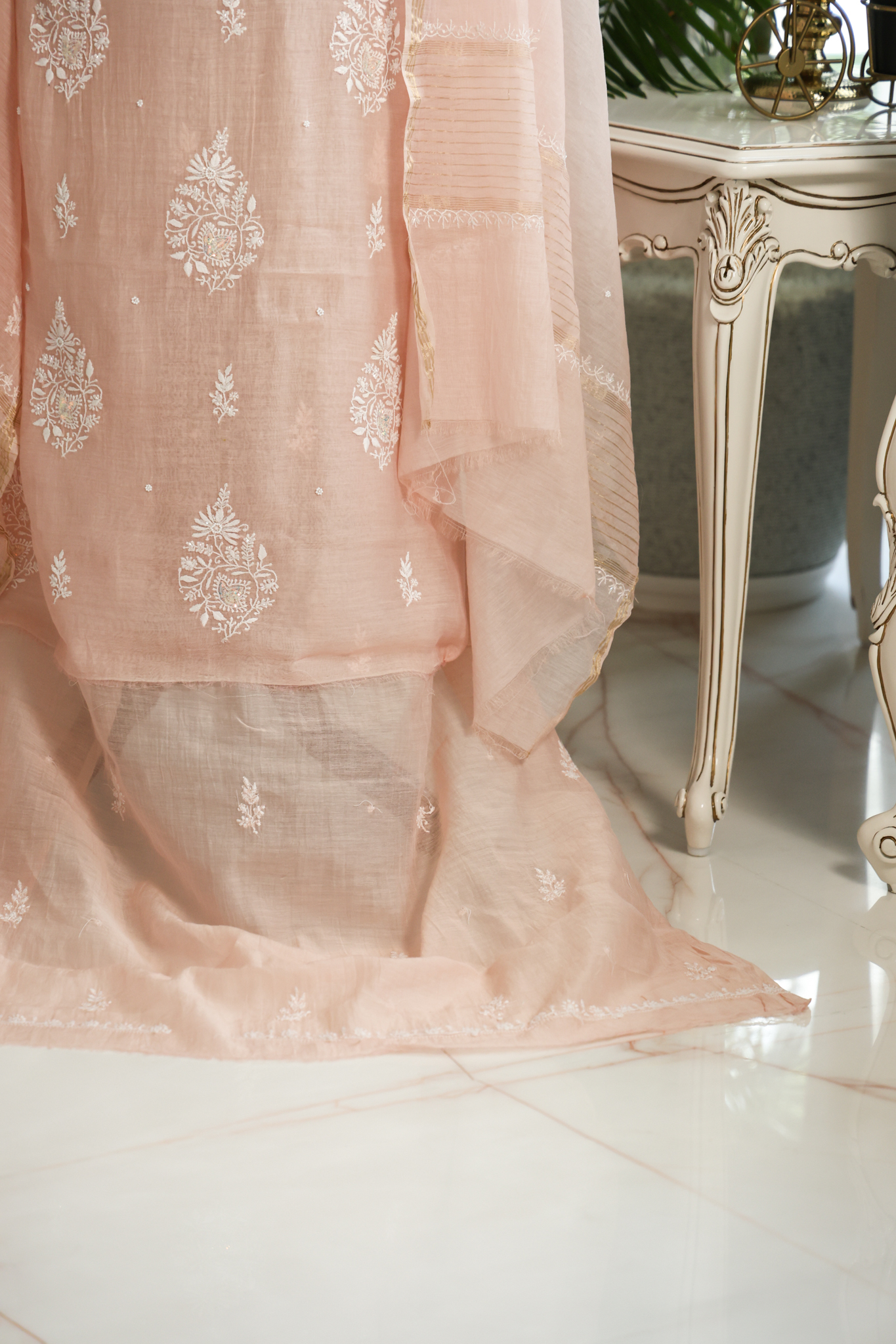 Pink Chikankari Kurta Set Online