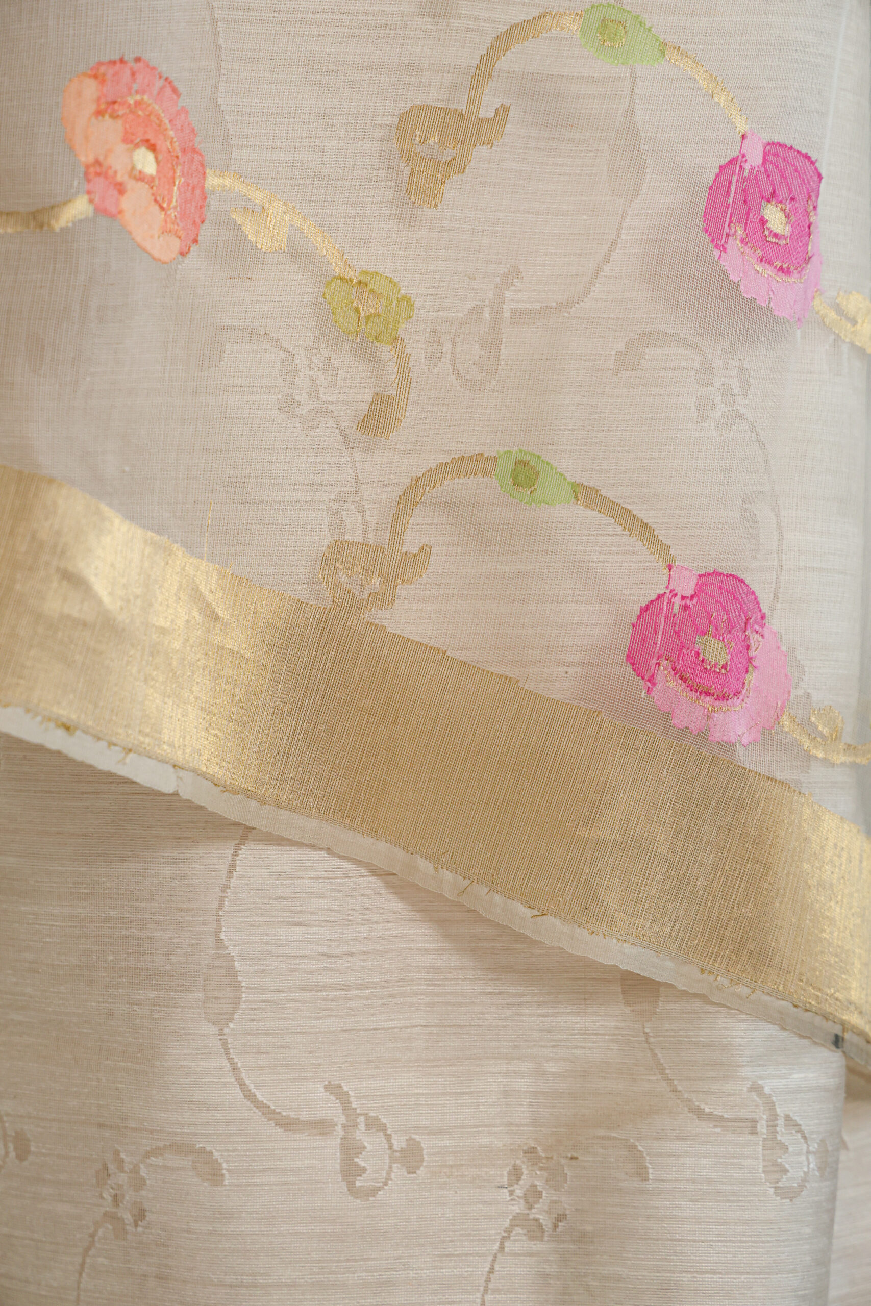 Swarnima – Ivory Banarasi Dupion Silk Suit with Jamdani Dupatta - Image 3
