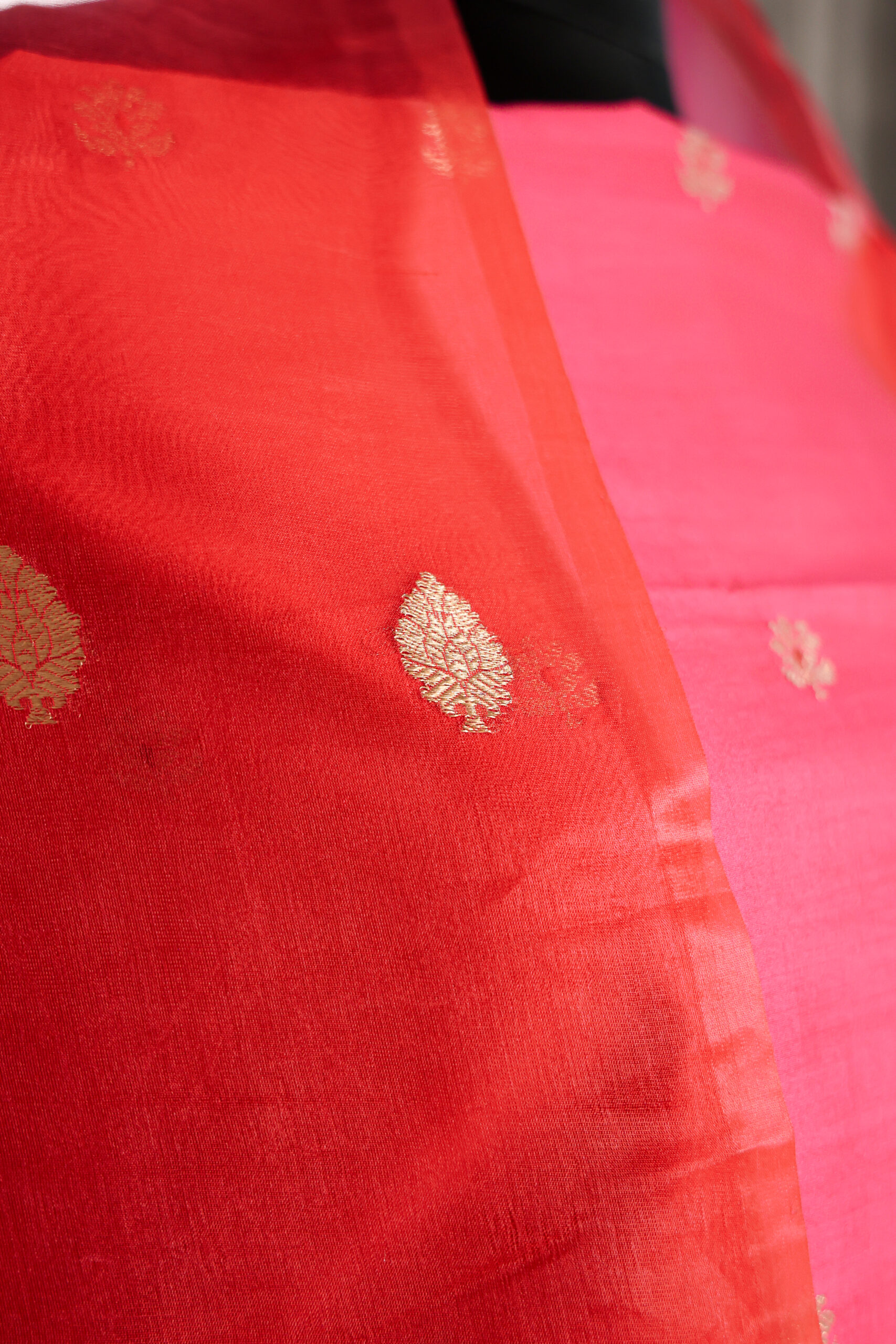 Gulabi Noor – Banarasi Katan Silk Suit with Organza Dupatta - Image 6