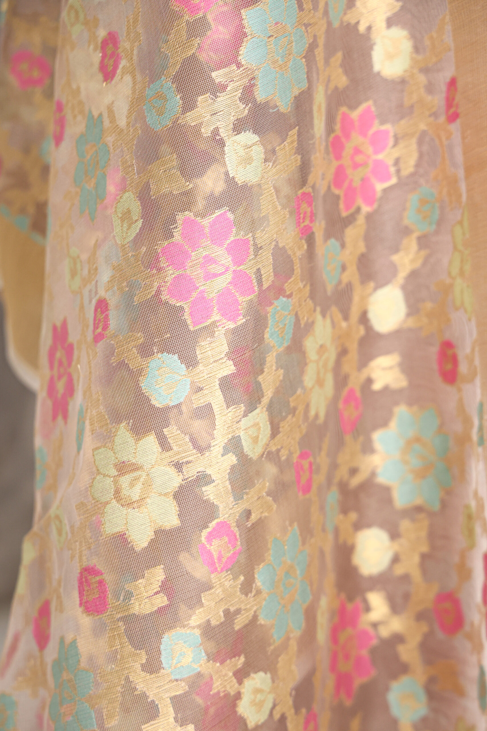 Gulabi Sunehri – Banarasi Dupion Silk Suit with Jamdani Dupatta - Image 7