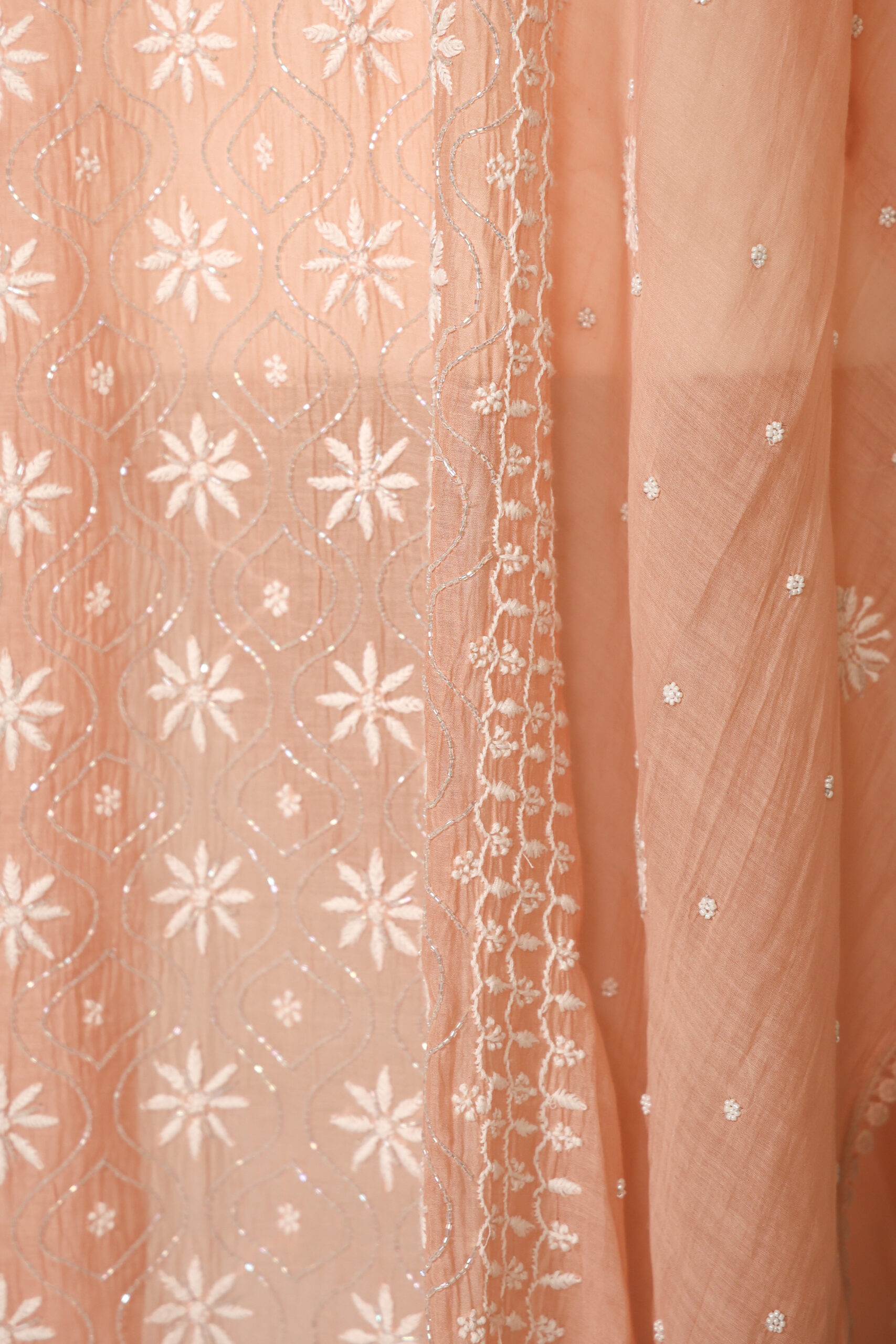 Mocha Whisper – Handcrafted Pure Mul Chanderi Kaftan - Image 6