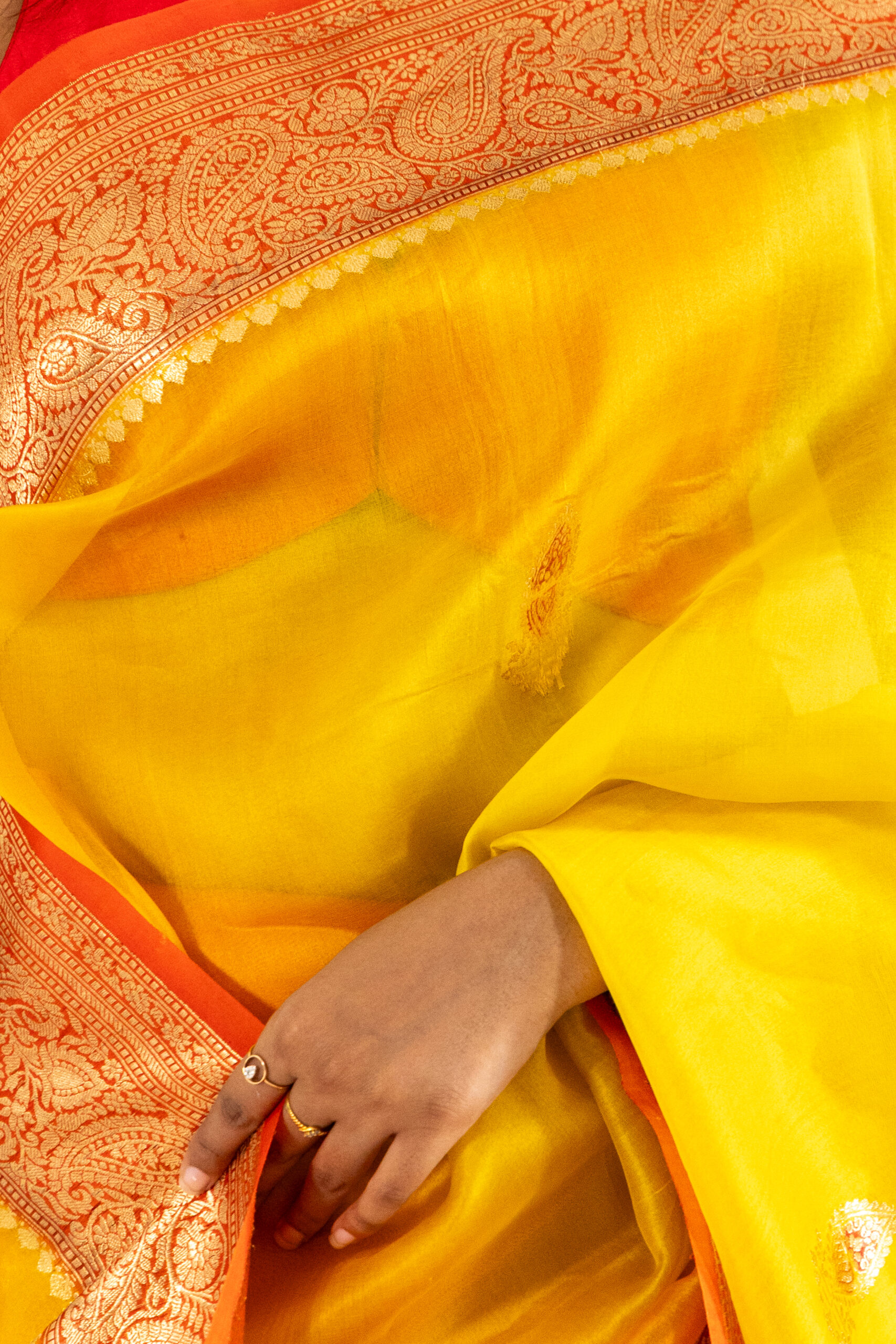 Prerna – Pure Kora Silk Ombré Saree - Image 6