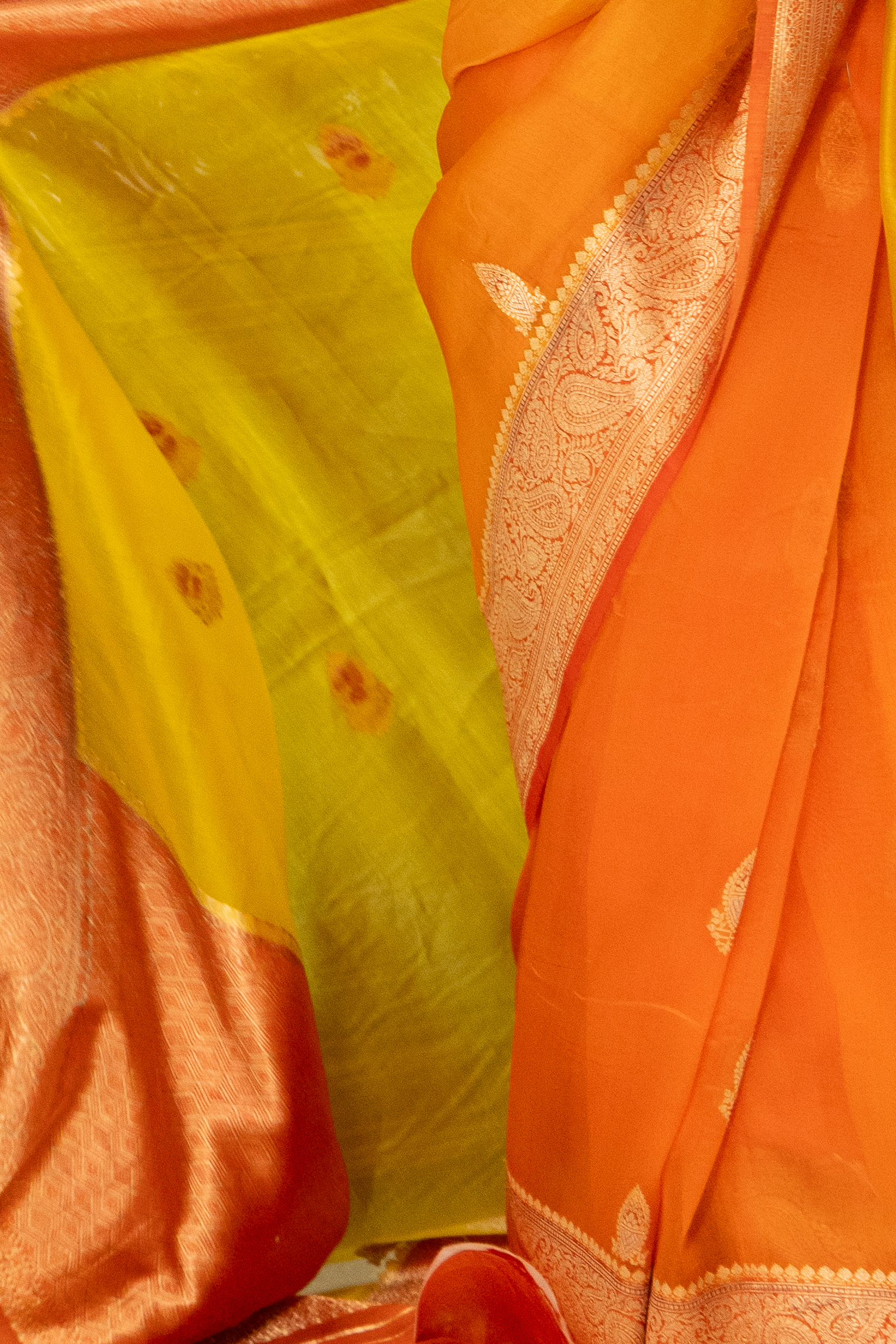 Prerna – Pure Kora Silk Ombré Saree - Image 7