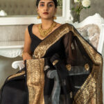 Black banarasi saree