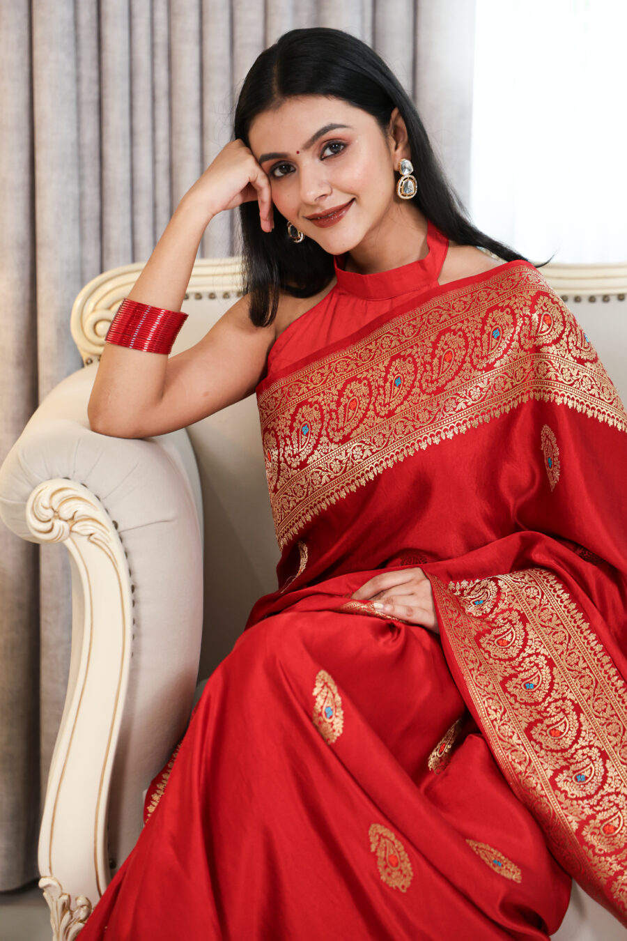 Red Banarasi Saree