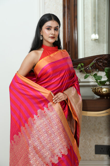 Pink Banarasi Saree