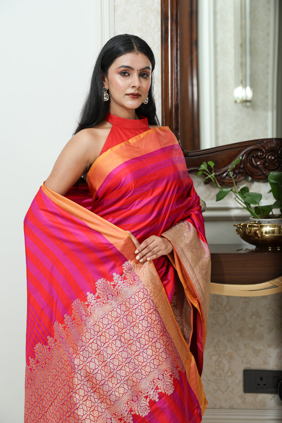 Pink Banarasi Saree