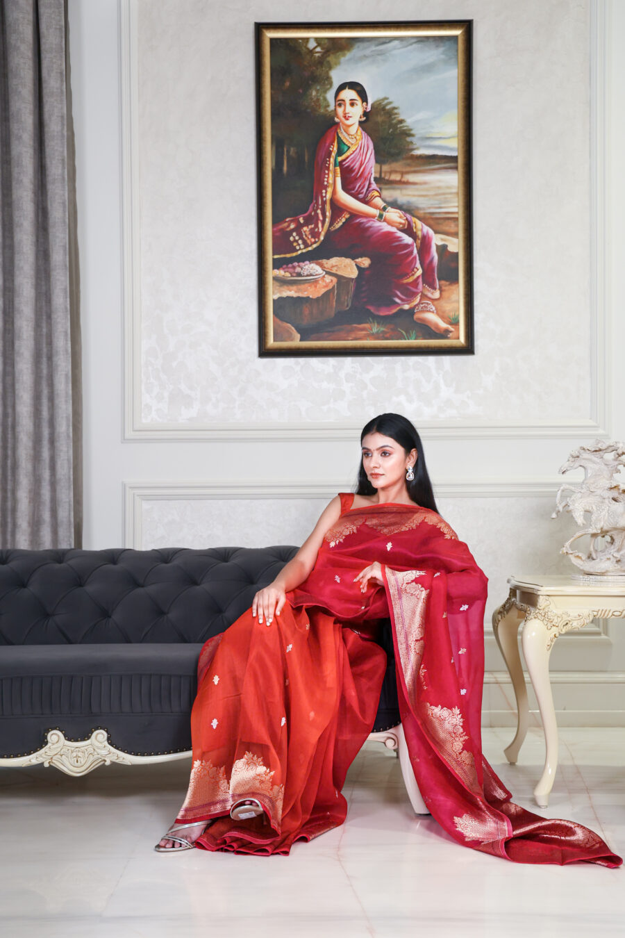 Red Handwoven Banarasi Saree