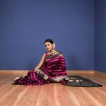 Pink And Black Banarasi Saree