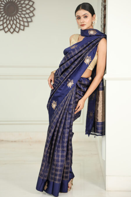 Blue Designer Banarasi Saree