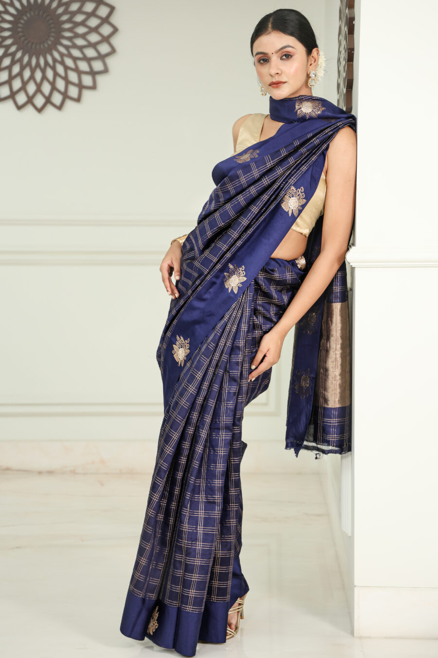 Blue Designer Banarasi Saree