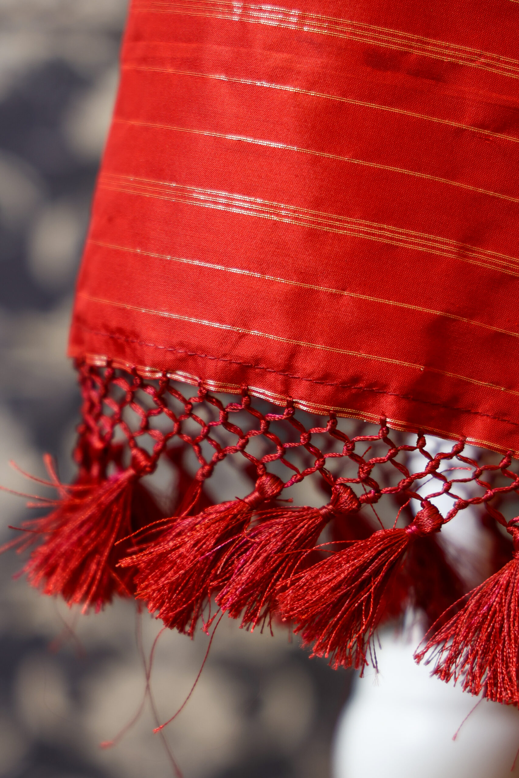Rangrez-e Meenakari - Red Rangkat Katan Silk Dupatta Set - Image 5