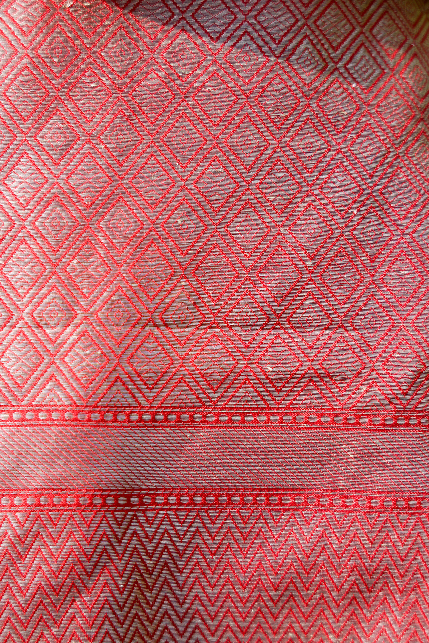Rangrez-e Meenakari - Red Rangkat Katan Silk Dupatta Set - Image 6