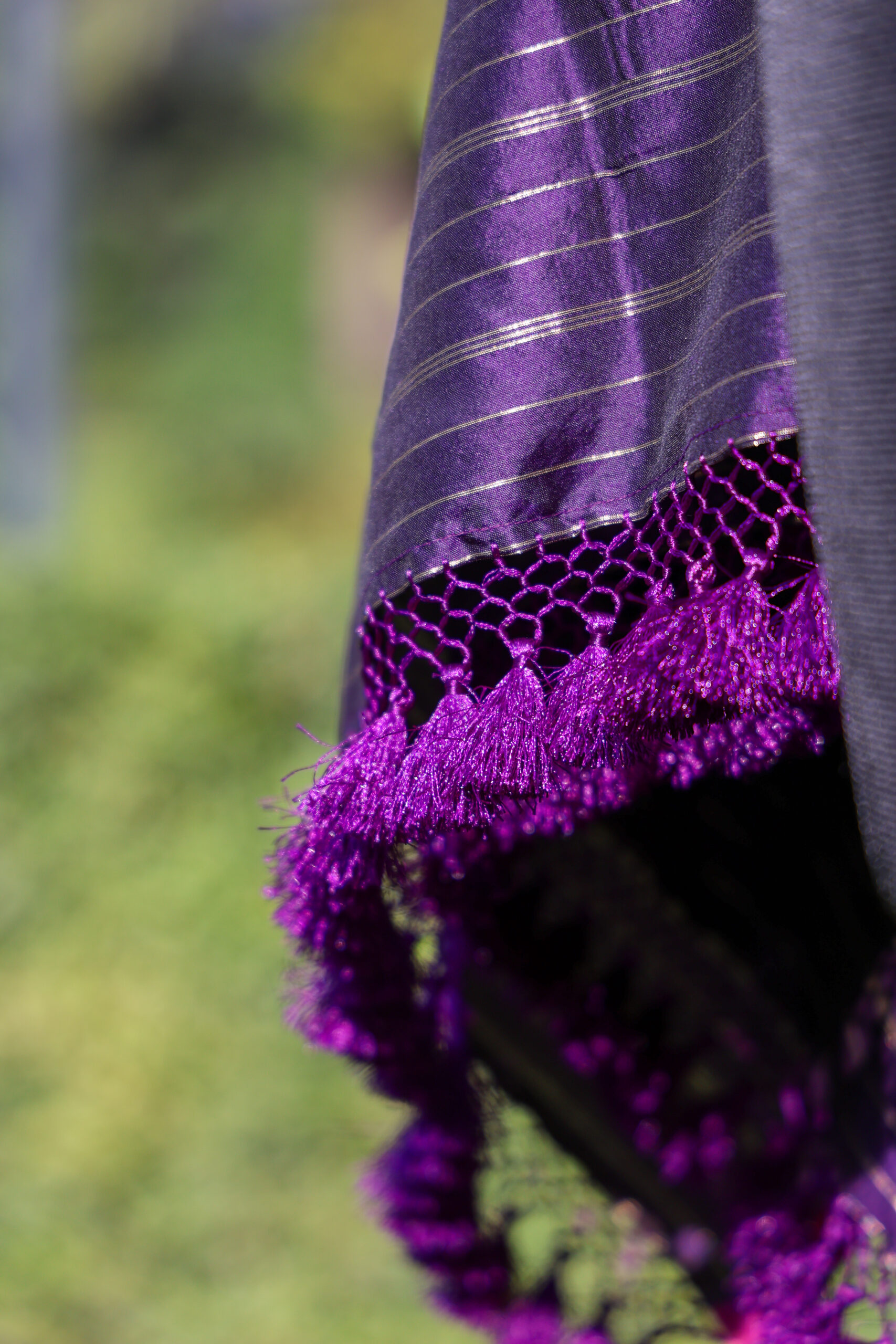 Meenakari Noor - Purple Rangkat Katan Silk kurta & Dupatta Set - Image 5