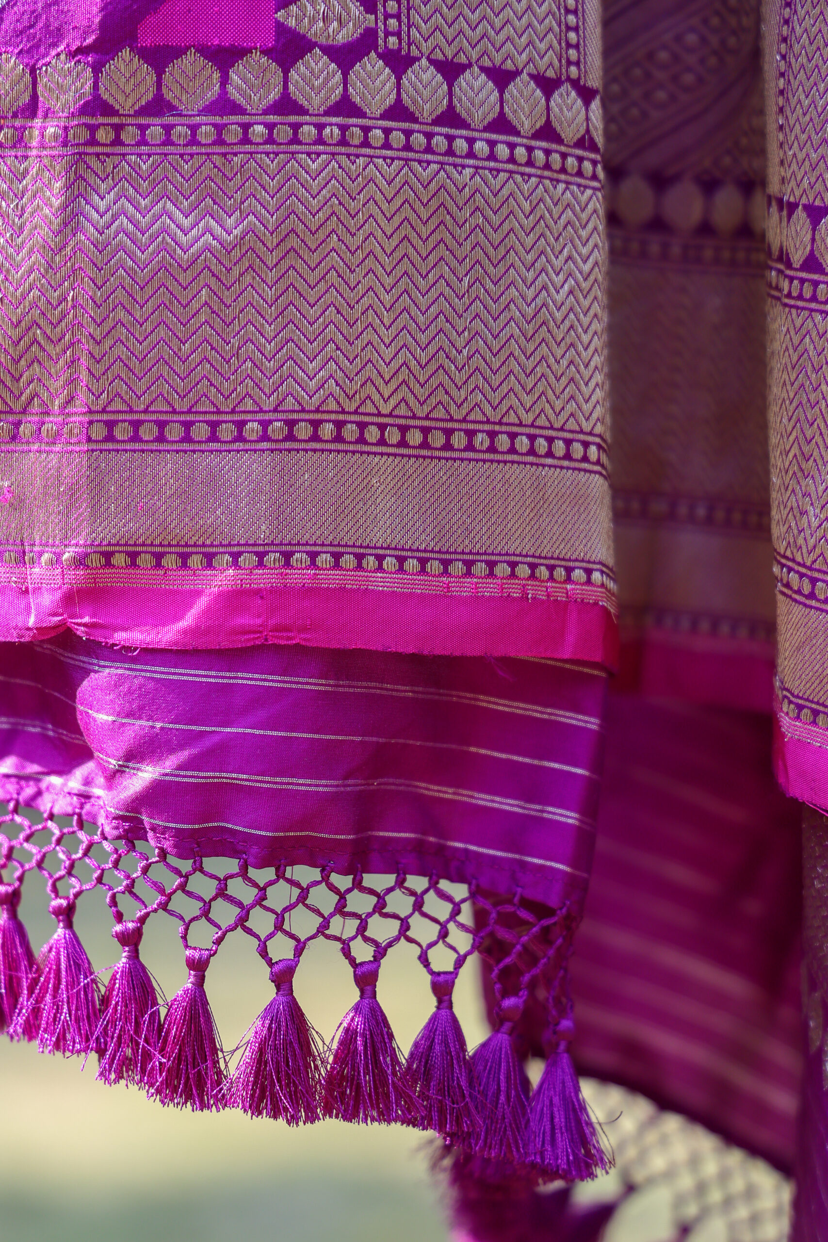 Gulnar Rangkat - Multicolour Rangkat katan Silk Dupatta - Image 5