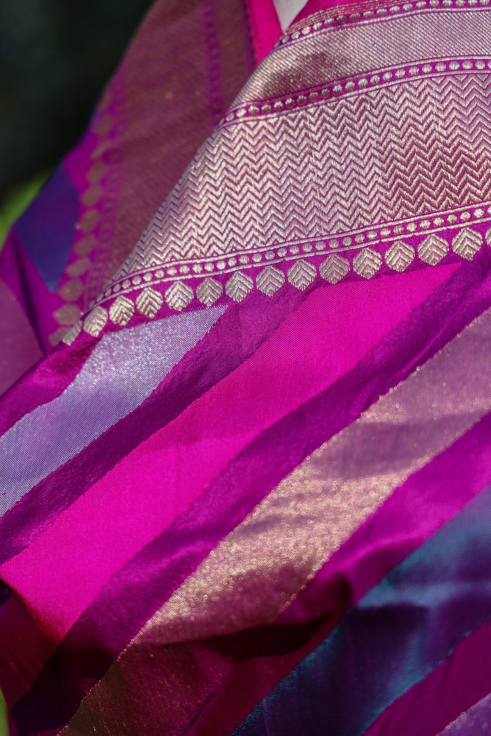 Gulnar Rangkat - Multicolour Rangkat katan Silk Dupatta - Image 4