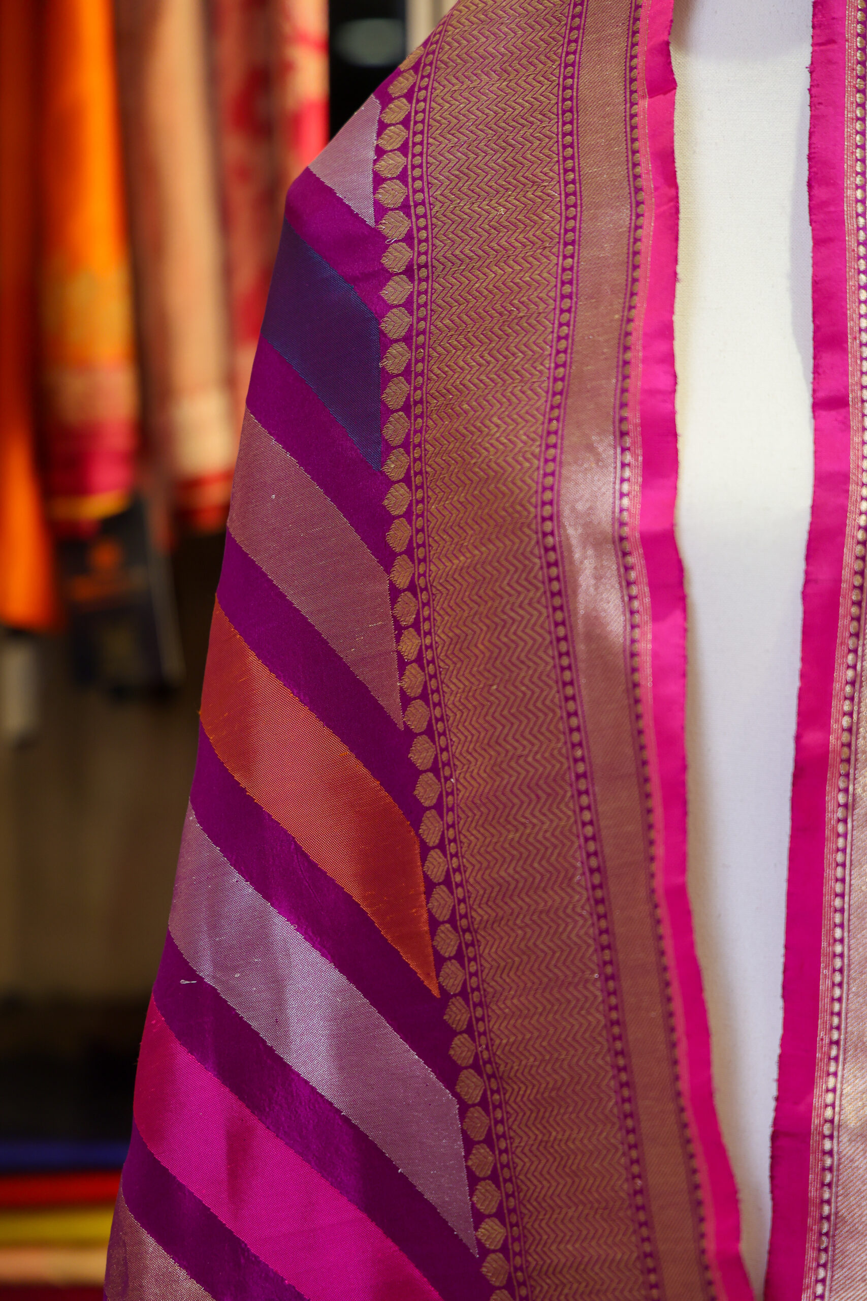 Gulnar Rangkat - Multicolour Rangkat katan Silk Dupatta - Image 2