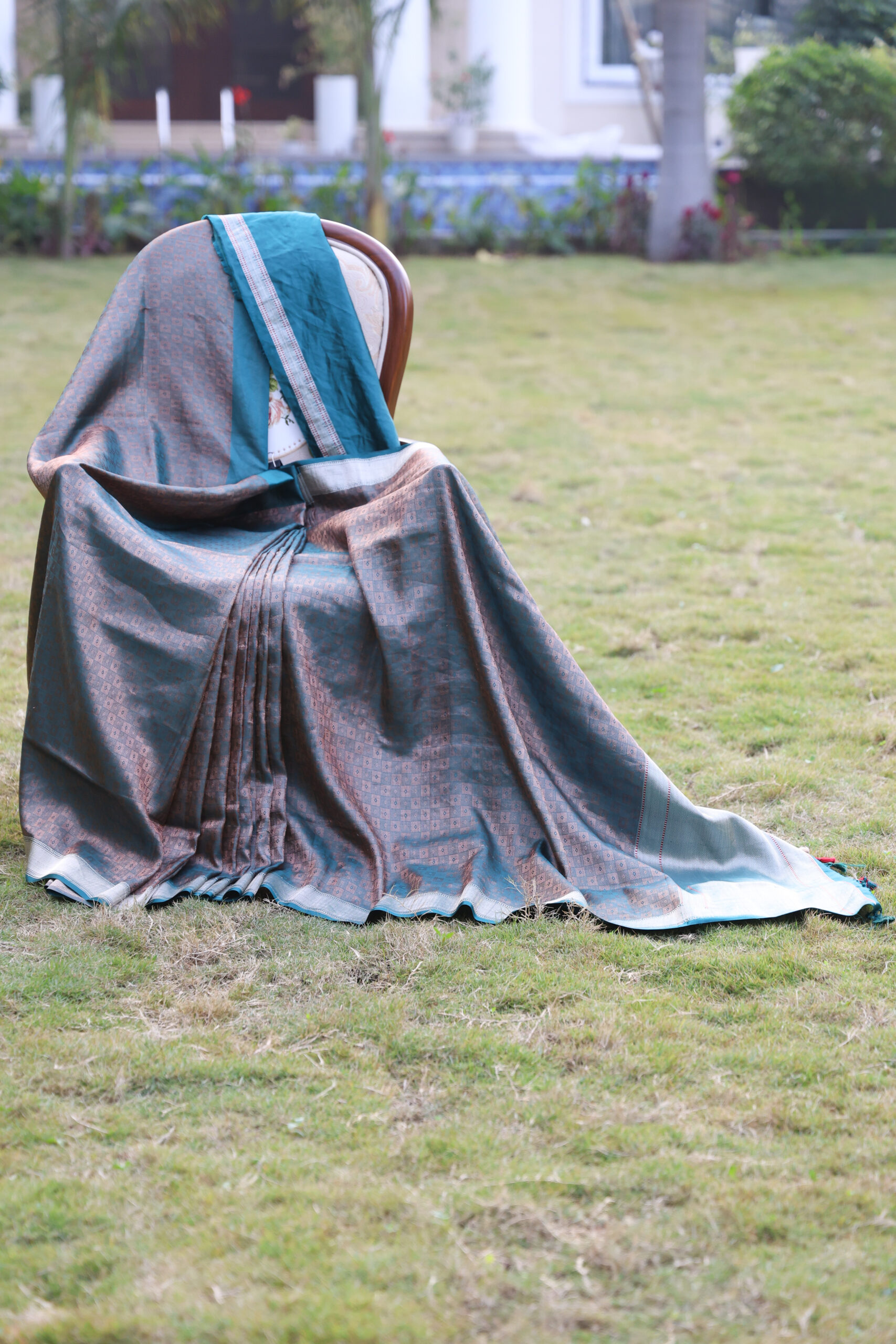 Aranya Noor - Green Brocade Katan silk Saree - Image 6