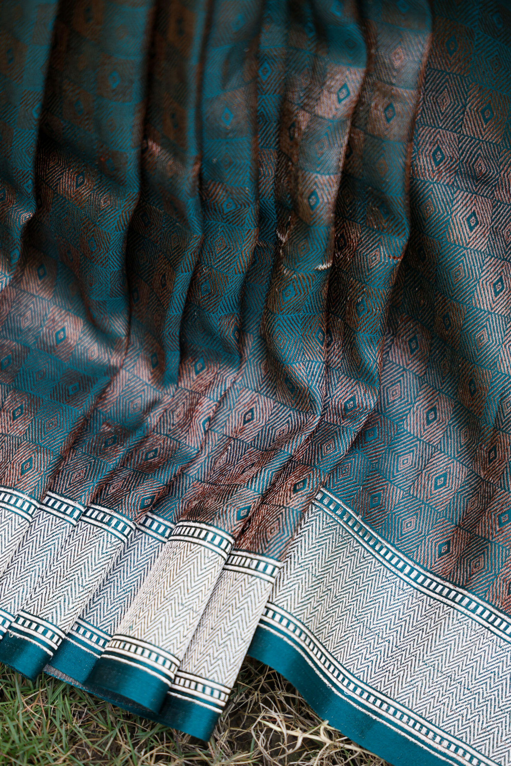 Aranya Noor - Green Brocade Katan silk Saree - Image 2