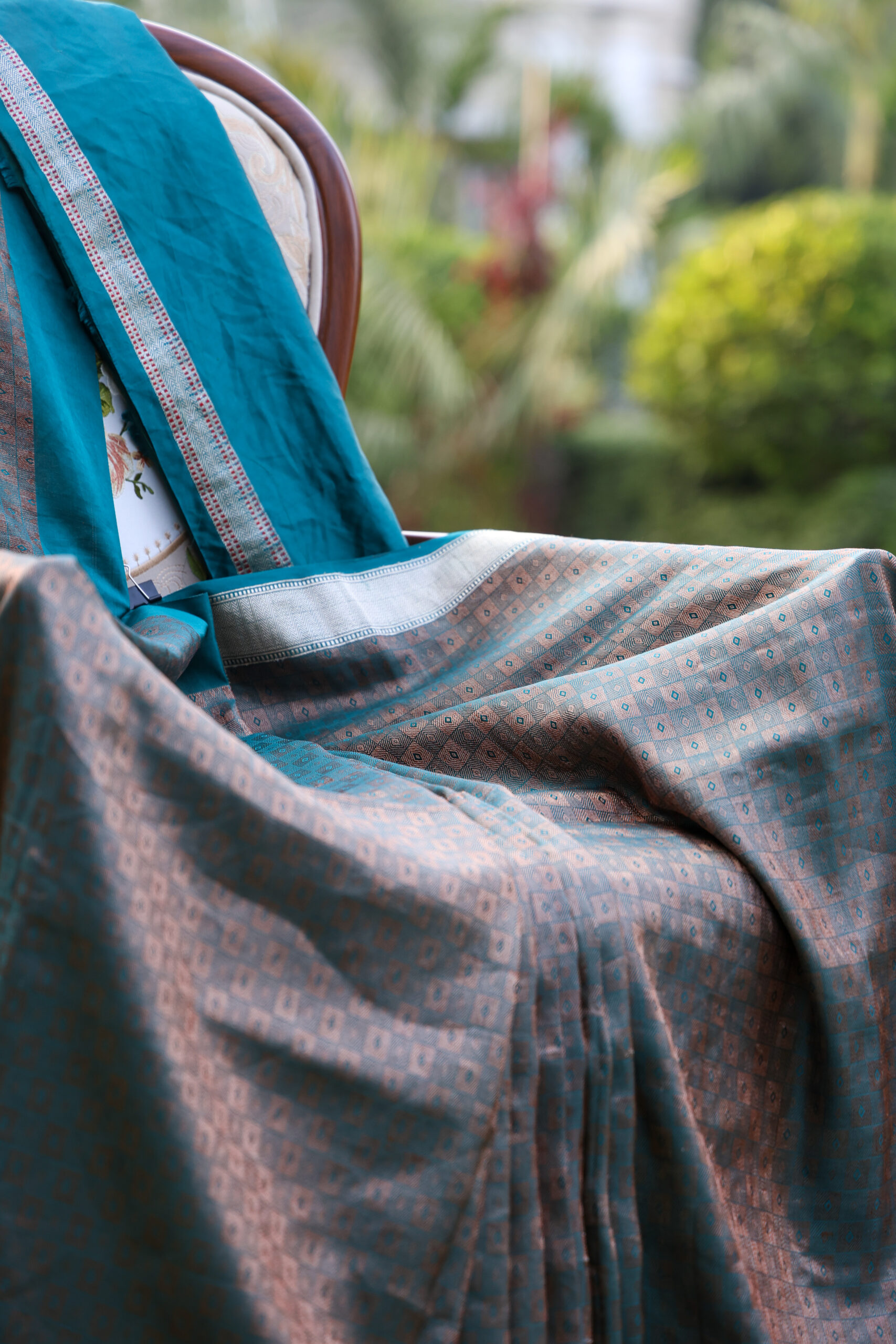 Aranya Noor - Green Brocade Katan silk Saree - Image 7