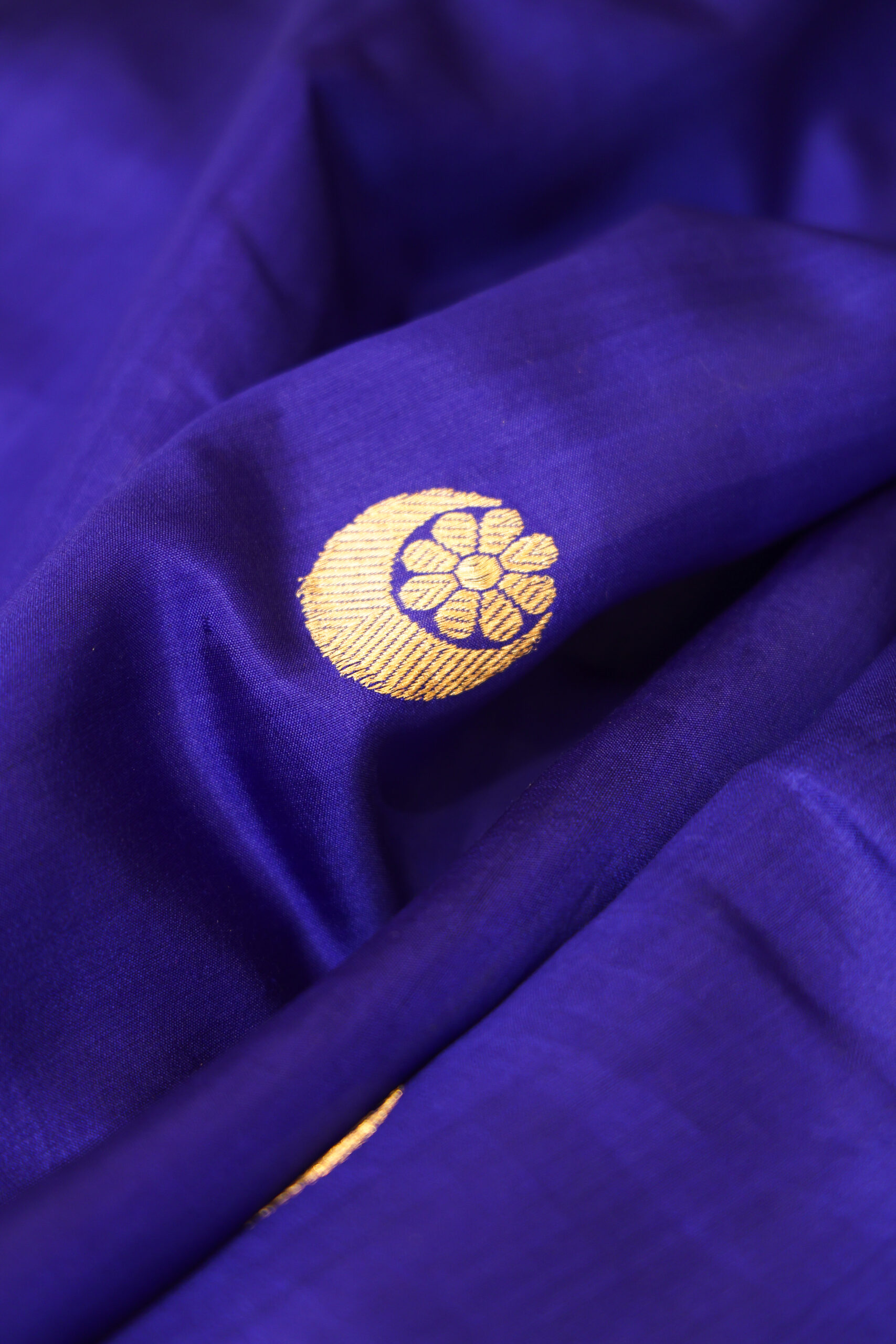 The Chand Edit Royal Blue - Chand Boota Katan Silk Saree - Image 4
