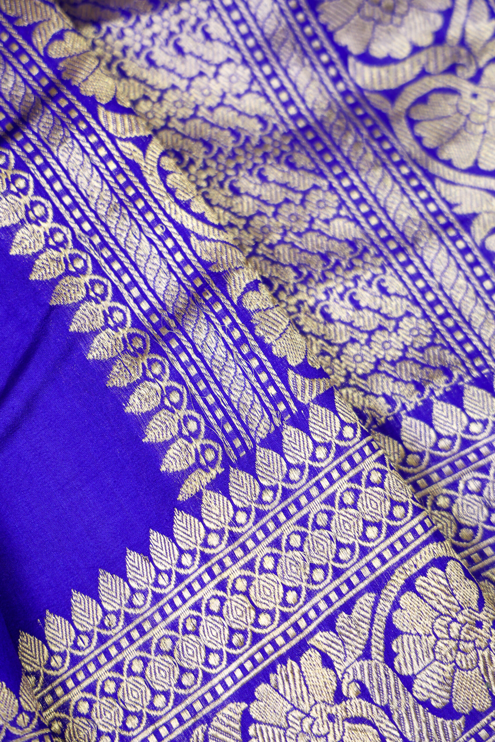 The Chand Edit Royal Blue - Chand Boota Katan Silk Saree - Image 2