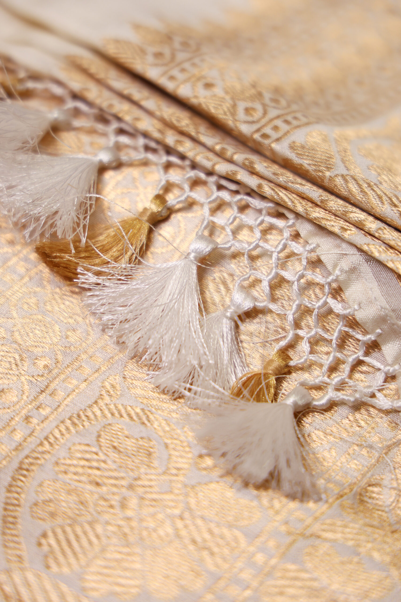 The Chand Edit - Ivory  Chand Boota Katan Silk Saree - Image 2